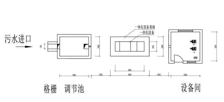 污水處理一體化設(shè)備圖紙